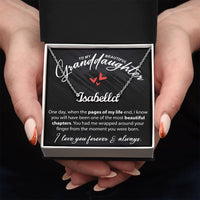 Load image into Gallery viewer, To My Beautiful Granddaughter - When The Pages Of My Life End - Custom Name Necklace - JustFamilyThings
