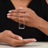 Load image into Gallery viewer, Custom Name Necklace - To My Beautiful Daughter, From Dad - Parchment Look - JustFamilyThings
