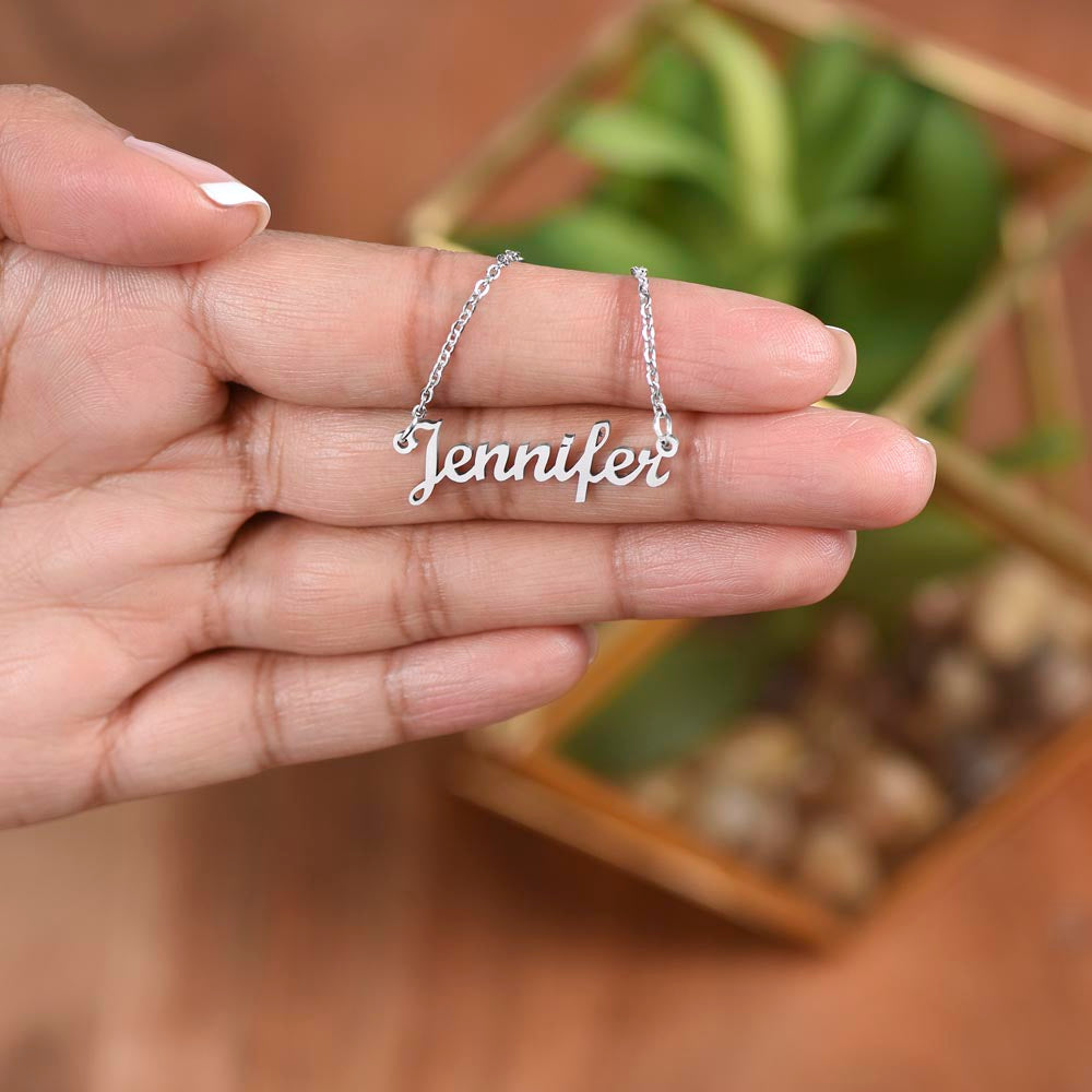 Custom Name Necklace - For Daughter From Dad - JustFamilyThings