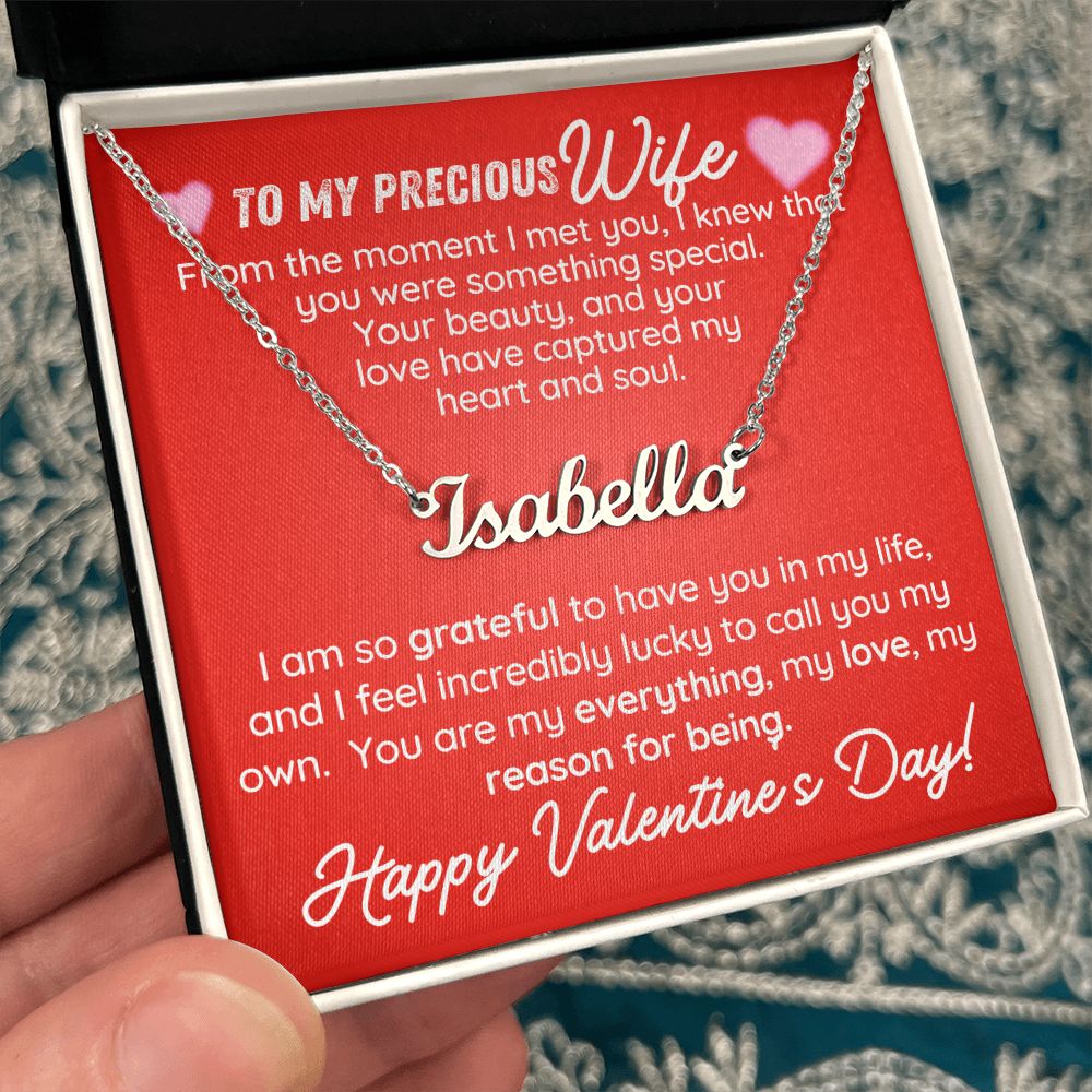 To My Precious Wife - From The Moment I Met You - Custom Name Necklace - JustFamilyThings