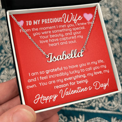 To My Precious Wife - From The Moment I Met You - Custom Name Necklace - JustFamilyThings
