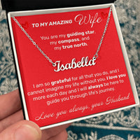 Load image into Gallery viewer, To My Amazing Wife - I Am So Grateful For All - Custom Name Necklace - JustFamilyThings
