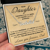 Load image into Gallery viewer, To My Daughter - I Promise To Be Your DJ - Custom Name Necklace - JustFamilyThings
