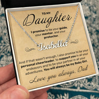 Load image into Gallery viewer, To My Daughter - I Promise To Be Your Guide - Custom Name Necklace - JustFamilyThings
