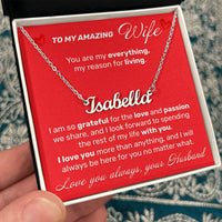 Load image into Gallery viewer, To My Amazing Wife - I Am So Grateful - Custom Name Necklace - JustFamilyThings
