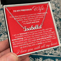 Load image into Gallery viewer, To My Precious Wife - From The Moment Our Eyes Met - Custom Name Necklace - JustFamilyThings
