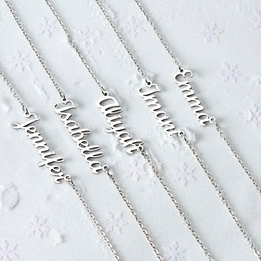 To My Daughter - I Promise To Be Your Storyteller - Custom Name Necklace - JustFamilyThings