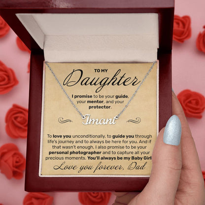 To My Daughter - To Love You Unconditionally - Custom Name Necklace - JustFamilyThings
