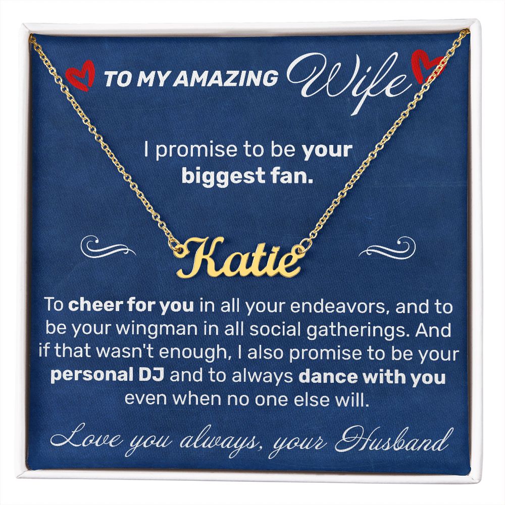 To My Amazing Wife - I Promise To Be Your Biggest Fan - JustFamilyThings