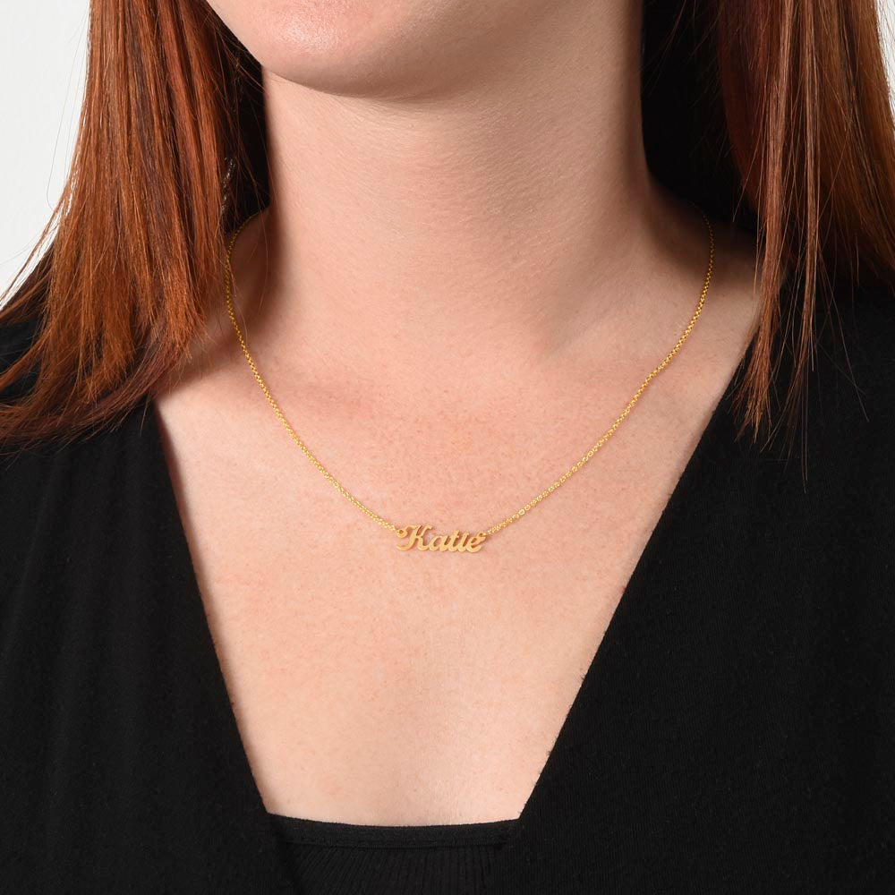 Happy 21st Birthday - From Sibling - Custom Name Necklace - JustFamilyThings