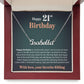 Happy 21st Birthday - From Sibling - Custom Name Necklace - JustFamilyThings