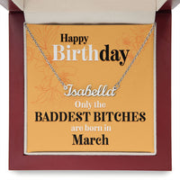 Load image into Gallery viewer, Happy Birthday - Baddest Bitches - Custom Name Necklace - JustFamilyThings
