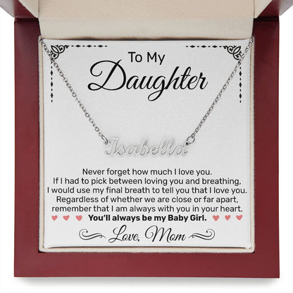 Custom Name Necklace - To My Daughter From Mom - JustFamilyThings