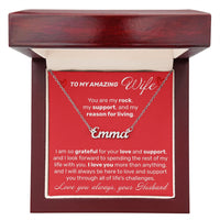 Load image into Gallery viewer, To My Amazing Wife - I Am So Grateful For Your Love - Custom Name Necklace - JustFamilyThings
