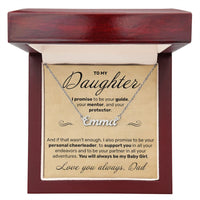 Load image into Gallery viewer, To My Daughter - I Promise To Be Your Guide - Custom Name Necklace - JustFamilyThings
