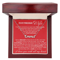 Load image into Gallery viewer, To My Precious Wife - From The Moment Our Eyes Met - Custom Name Necklace - JustFamilyThings

