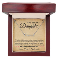 Load image into Gallery viewer, Custom Name Necklace - To My Beautiful Daughter, From Dad - Parchment Look - JustFamilyThings
