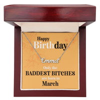 Load image into Gallery viewer, Happy Birthday - Baddest Bitches - Custom Name Necklace - JustFamilyThings
