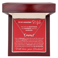 Load image into Gallery viewer, To My Amazing Wife - You Are My Best Friend - Custom Name Necklace - JustFamilyThings
