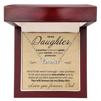 Load image into Gallery viewer, To My Daughter - I Promise To Be Your Storyteller - Custom Name Necklace - JustFamilyThings
