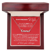 Load image into Gallery viewer, To My Precious Wife - You Are The Light - Custom Name Necklace - JustFamilyThings
