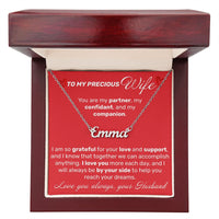 Load image into Gallery viewer, To My Precious Wife - I Am So Grateful - Custom Name Necklace - JustFamilyThings
