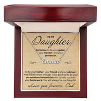 Load image into Gallery viewer, To My Daughter - I Promise To Be Your Father - Custom Name Necklace - JustFamilyThings
