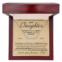 Load image into Gallery viewer, To My Daughter - To Love You Unconditionally - Custom Name Necklace - JustFamilyThings
