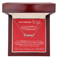 Load image into Gallery viewer, To My Precious Wife - I Am So Blessed - Custom Name Necklace - JustFamilyThings
