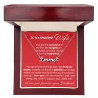 Load image into Gallery viewer, To My Amazing Wife - You Are The Sunshine - Custom Name Necklace - JustFamilyThings
