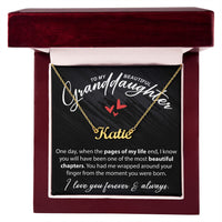 Load image into Gallery viewer, To My Beautiful Granddaughter - When The Pages Of My Life End - Custom Name Necklace - JustFamilyThings
