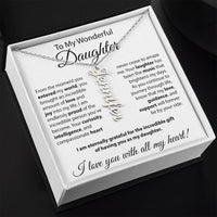 Load image into Gallery viewer, To My Wonderful Daughter - Vertical Name Necklace
