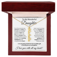 Load image into Gallery viewer, To My Wonderful Daughter - Vertical Name Necklace

