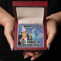 Load image into Gallery viewer, I Want You To Have A Happy Birthday - Vertical Name Necklace
