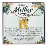 Load image into Gallery viewer, To The Mother Of My Children - Baby Feet Necklace
