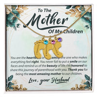 Load image into Gallery viewer, To The Mother Of My Children - Baby Feet Necklace

