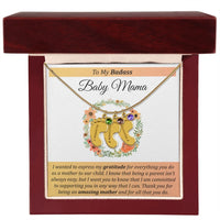 Load image into Gallery viewer, To My Badass Baby Mama - Baby Feet with Birthstones Necklace
