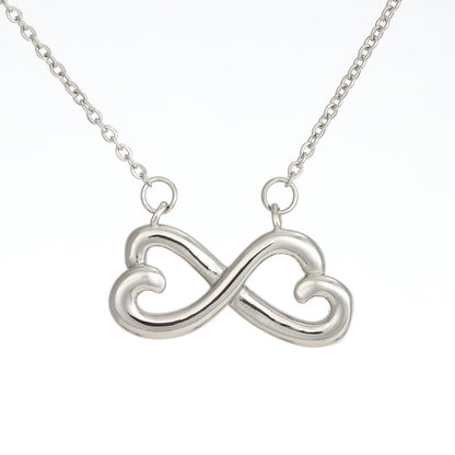 Gift to my Soulmate, Significant Other Heart Shaped Infinity Necklace - JustFamilyThings