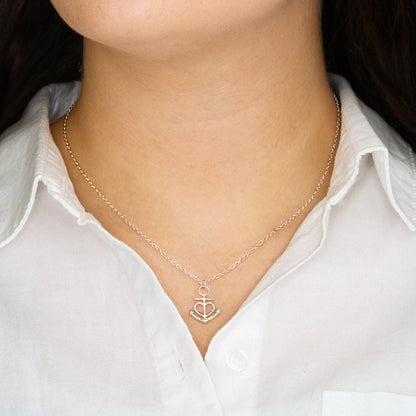 To my Best Friend - Some people arrive - Anchor Pendant Necklace - JustFamilyThings