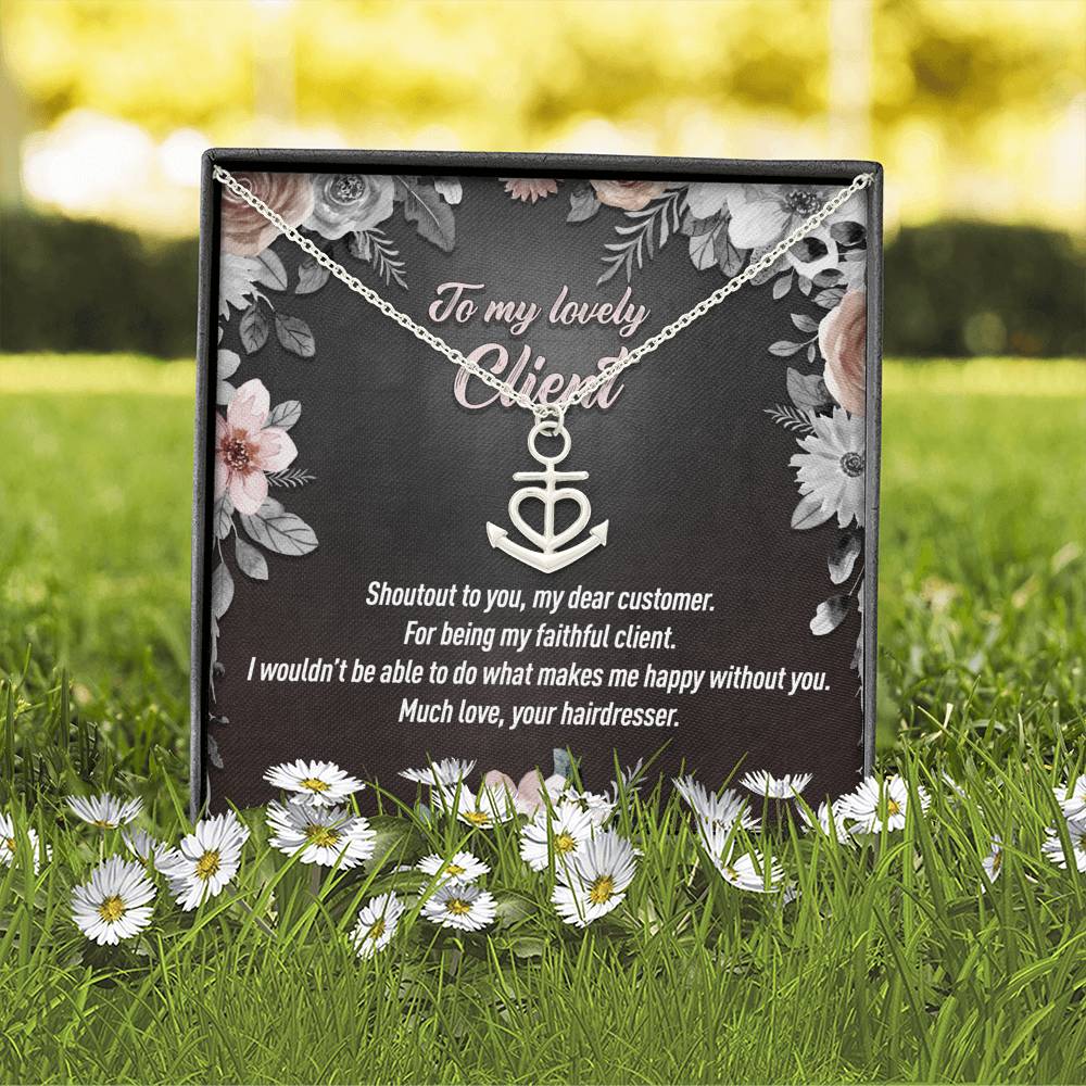 Personalized - To My Lovely Client - Choose Custom Job Title - Anchor Pendant - JustFamilyThings
