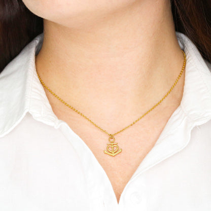 To my Best Friend - Life is partly - Anchor Pendant Necklace - JustFamilyThings