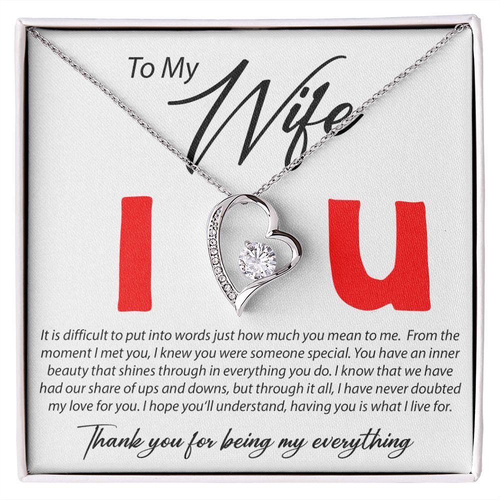 To My Wife - It Is Difficult To Put Into Words - Forever Love Necklace - JustFamilyThings