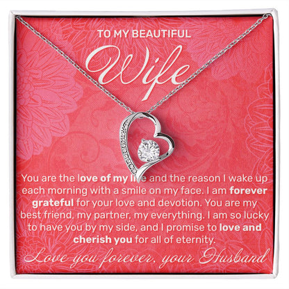 To My Wife - You Are The Love Of My Life - Forever Love Necklace - JustFamilyThings