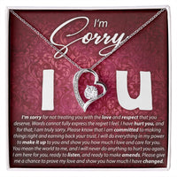 Load image into Gallery viewer, I&#39;m Sorry, I Love You - Forever Love Necklace - JustFamilyThings
