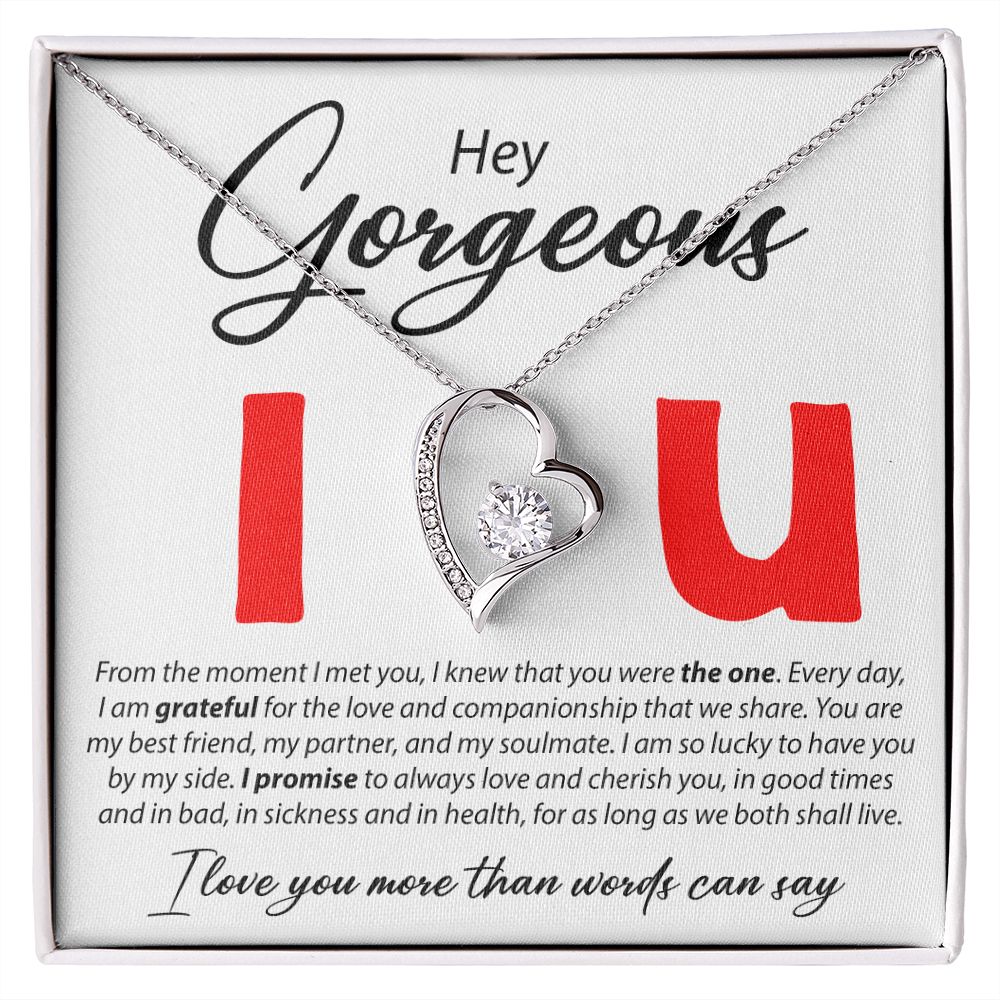Hey Gorgeous - From The Moment I Met You - Forever Love Necklace - JustFamilyThings