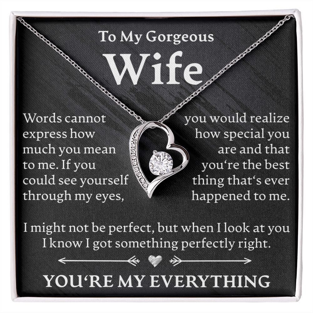 To My Gorgeous Wife - Forever Love Necklace - JustFamilyThings