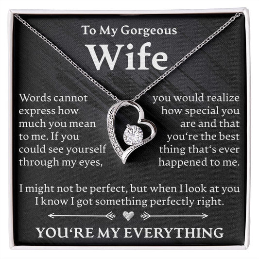 To My Gorgeous Wife - Forever Love Necklace - JustFamilyThings