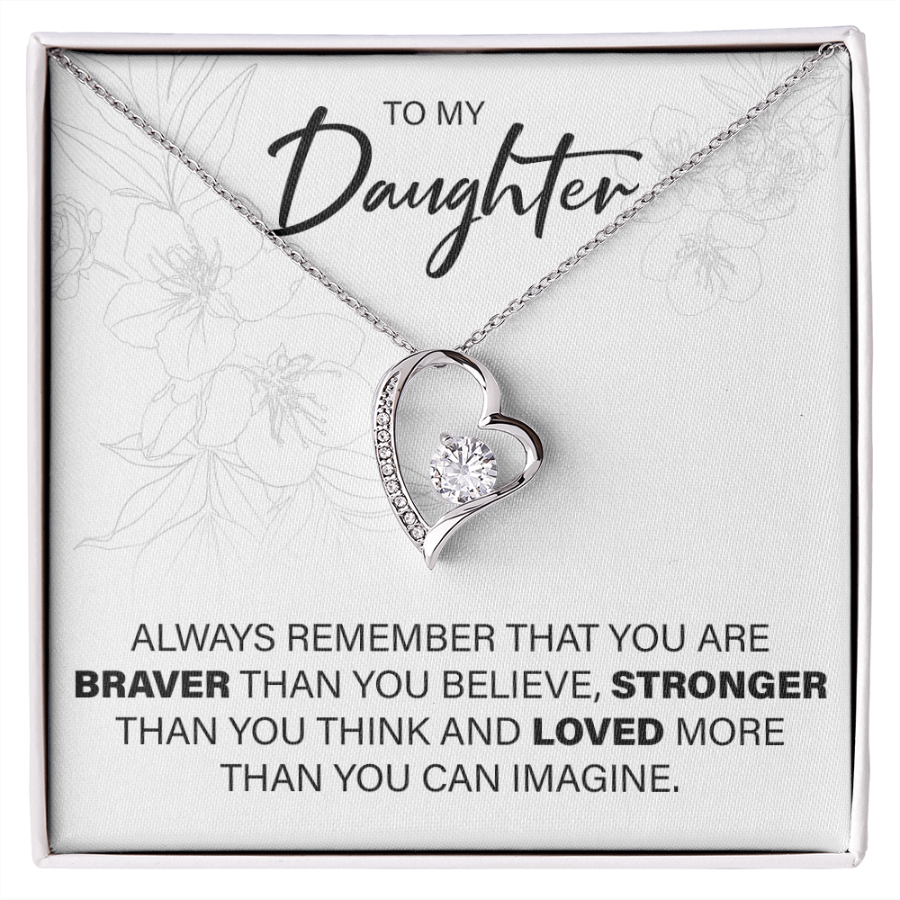 To My Daughter - You Are Loved - Forever Love Necklace - JustFamilyThings