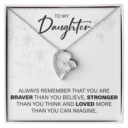 To My Daughter - You Are Loved - Forever Love Necklace - JustFamilyThings