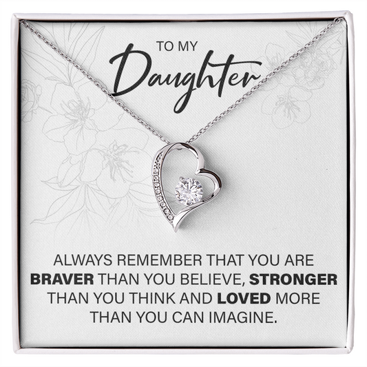 To My Daughter - You Are Loved - Forever Love Necklace - JustFamilyThings